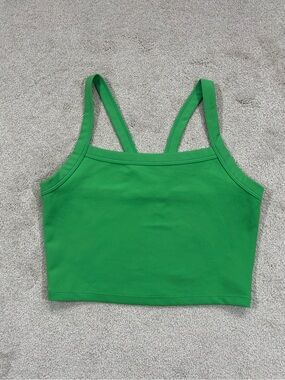 Wild Fable Womens ButterBliss Kelly Green Cropped Tank Top Yoga Sporty Size XS
